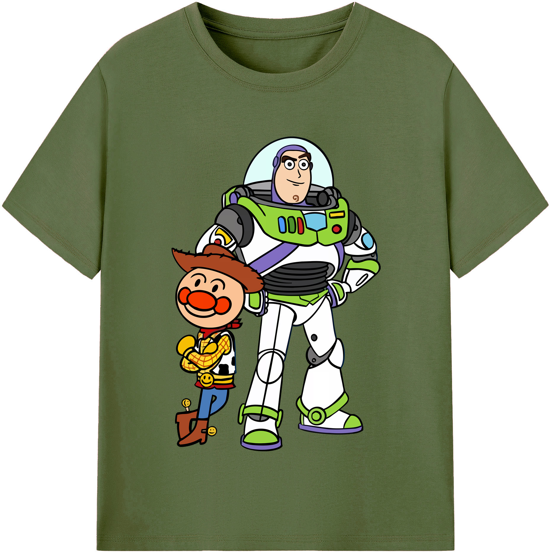 （画像用） アンパンマン Anpanman 綿100％半袖Tシャツ（フロントプリント）